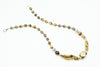 Chunky Tiger Eye Beads Necklace- Twisted Beads Stones Handmade