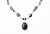 Black Agate Statement Pendent Necklace- Artisan Stones Handmade Necklaces