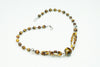 Artisan Statement Tiger Eye Necklace- Twisted Beads Stones Hand