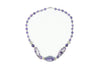 Purple Amethyst Beads Necklace- Twisted Beads Stones Handmade Necklaces