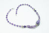 Purple Amethyst Beads Necklace- Twisted Beads Stones Handmade Necklaces