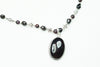 Classic Dark Purple Beads Necklace- Twisted Beads Stones Handmade