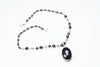 Classic Dark Purple Beads Necklace- Twisted Beads Stones Handmade