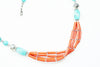 Bohemian Jewelry turquoise coral Beads Pendent Necklace Artisan Crafted