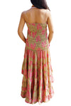 Maxidress, Beach bOHO Festival Fashion Swirling Hi Low M/L