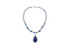 Bohemian Mala Beads Jewelry Lapiz Beads Oval Pendent Necklace