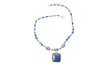 Bohemian Hand Made Beautiful Jewelry Lapiz Beads Square Pendent