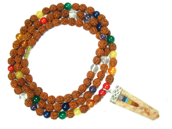 Sacred Geometry Nine Planets Navgraha Prayer Chakra Mala Necklace