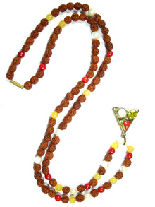  Sacred Geometry Triangle Pandent Handmade Mala Meditation Japa Mala
