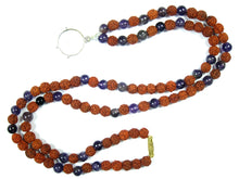  Rudraksha Lapis Lazuli Mala Necklace Mental Clarity Energy Beads Mala