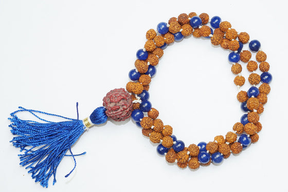Sacred Geometry Prayer Beads Japamala Buddhist Prayer Bead Blue Mala