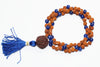 Throat Chakra Mala Beads Rudraksha Prayer Bead Blue Agate Japamala