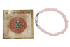 Vastu Sacred Geometry Yantra Love Rose Quartz Beads Bracelet