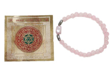  Vastu Sacred Geometry Yantra Love Rose Quartz Beads Bracelet