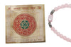 Vastu Sacred Geometry Yantra Love Rose Quartz Beads Bracelet