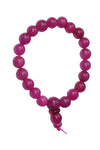 Pink Stone Beaded Stretch Handmade Round Beads Bracelet Yoga