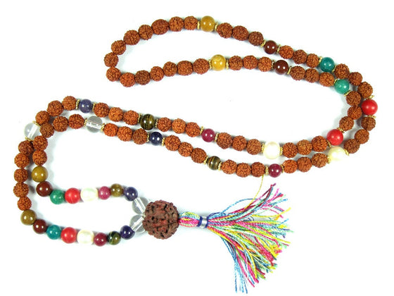 Earthing Meditation Mala Beads Nine Planets Navgraha Healing Stones