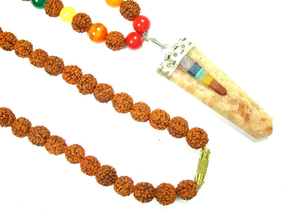 Sacred Geometry Nine Planets Navgraha Prayer Chakra Mala Necklace