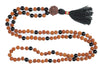Mala Beads Meditation Earthing Prayer Beads Rudraksha, Black Agate