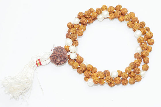 Meditation Healing Mala Handmade Rudraksha Pearl Beads Yoga Mala