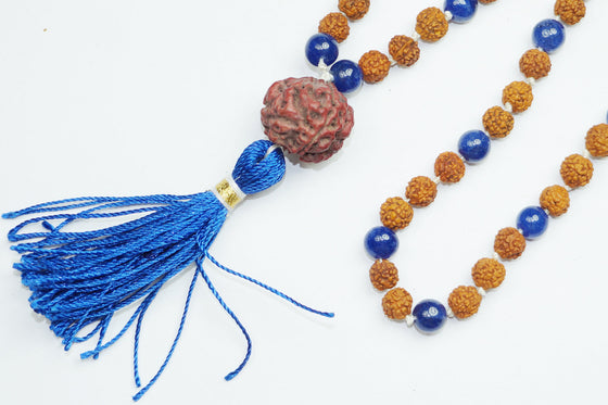 Sacred Geometry Prayer Beads Japamala Buddhist Prayer Bead Blue Mala