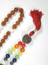 Seven Chakra Healing Stone Beads Rudraksha Buddhist Yoga Mala