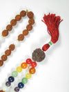 Seven Chakra Healing Stone Mala Beads Rudraksha Buddhist Yoga