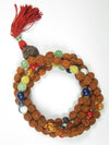 Seven Chakra Healing Stone Mala Beads Rudraksha Buddhist Yoga