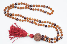  Mindful Mala Beads Garnet Ambition Shiva Rudraksha Grounding Hand Knotted Mala