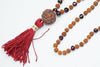 Mindful Mals Beads, Garnet Ambition,Shiva Rudraksha, Grounding Hand Knotted