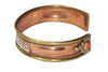 HARE KRISHNA Adjustable Copper Cuff Bracelet ,Yoga Healing, Earthing