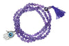 Yoga Mala Beads Amethyst Prayer Rosary 108 Hamsa