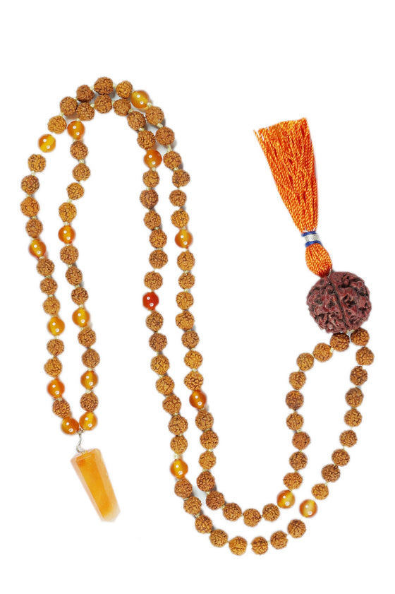 Zen Chakra Jewelry Mala Beads Healing Reiki Carnelian Pendant Mala