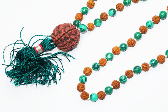 Meditation Healing Mala Turquoise Jade Beads Rudraksha Energy Mala