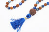 Meditation Mala Beads Rudraksha Lapis Lazuli Mala Yoga Energy Beads