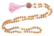  LOVE Necklace Healing Rose Quartz Beads Rudraksha Mala Unconditional