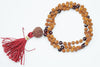 Buddhist Yoga Mala Beads Necklace Knotted Garnet Ambition Mala