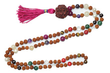  Mogul Chakra Mala Beads Necklace Japamala Buddhist Necklace Knotted