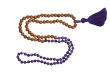  Yoga Mala Handmade Amethyst Sandalwood Healing Mala Beads Necklace 108