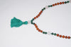 Buddhist Prayer Rudraksha Mala Green Jade Gemstone, Healing Meditation