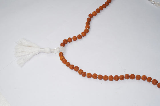 Shiva Shakti Rudraksha Quartz Crystal Mala Energies Meditation Mala