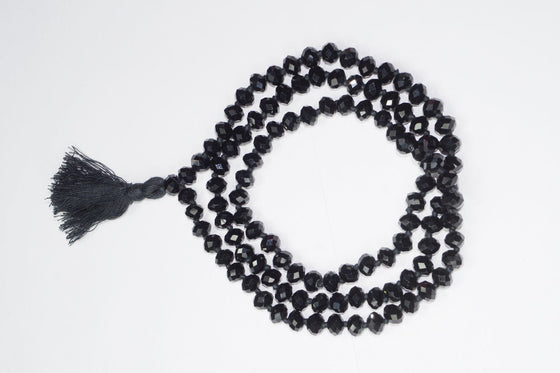Black Swarovski Crystal Gem Beads Yoga Mala Tibet Buddhist Mala