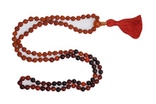  VEDAMALAS Chakra Prayer Beads Rudraksha Mala Healing Necklace Carnelian