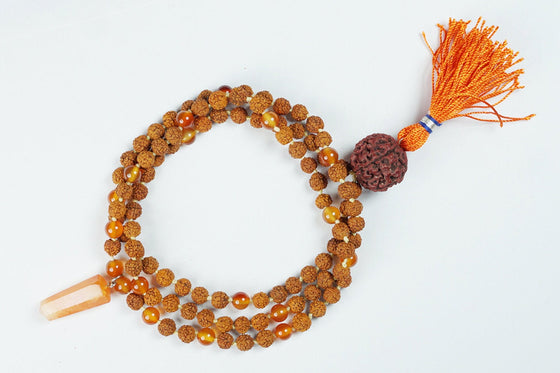 Zen Chakra Jewelry Mala Beads Healing Reiki Carnelian Pendant Mala
