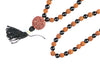 Yoga Mala Healing Stone Japa Mala Rudraksha, Black Agate Mala