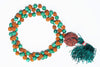 Meditation Healing Mala Turquoise Jade Beads Rudraksha Energy Mala