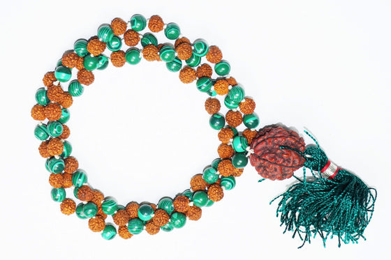 Meditation Healing Mala Turquoise Jade Beads Rudraksha Energy Mala