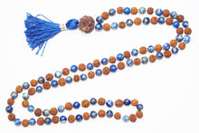  Meditation Mala Beads Rudraksha Lapis Lazuli Mala Yoga Energy Beads