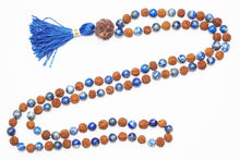  Gift Meditation Rudraksha Lapis Lazuli Mala Yoga Energy Beads