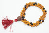 BUDDHIST 108 Mala Beads Garnet Rudraksha Meditation Japamala Healing